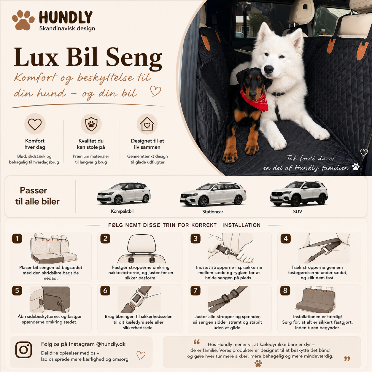 Lux seng til bilen